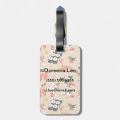 Japans voedsel: Sushi Pattern 3 Bagagelabel (Achterkant verticaal)