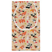 Japans voedsel: Sushi Pattern 3 Klein Cadeauzakje (Achterkant)