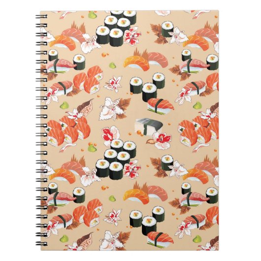 Japans voedsel: Sushi Pattern 3 Notitieboek (Voorkant)