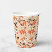 Japans voedsel: Sushi Pattern 3 Papieren Bekers (Rechts)