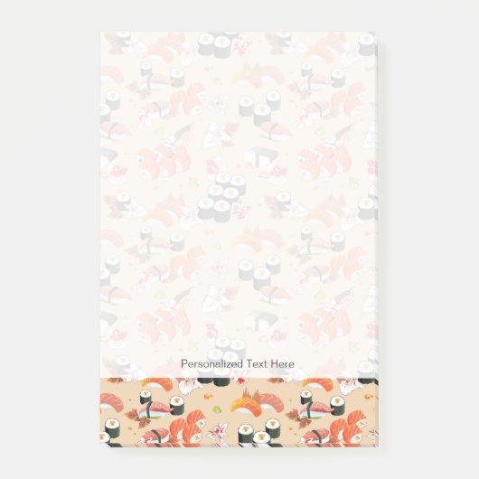 Japans voedsel: Sushi Pattern 3 Post-it® Notes (Voorkant)