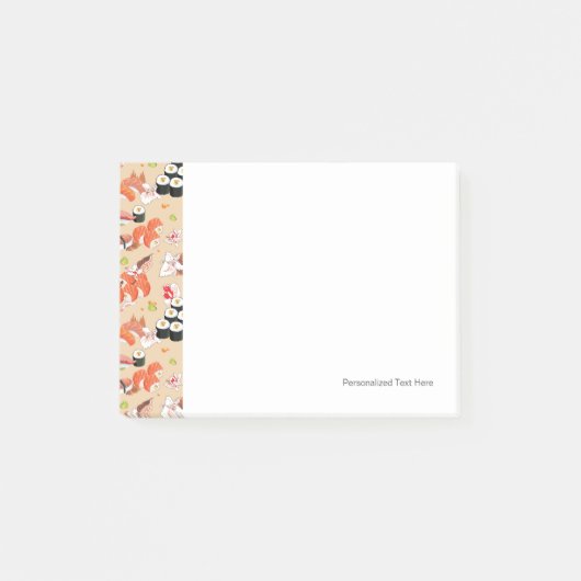 Japans voedsel: Sushi Pattern 3 Post-it® Notes (Voorkant)