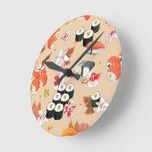 Japans voedsel: Sushi Pattern 3 Ronde Klok (Hoek)