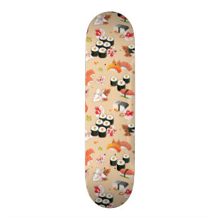 Japans voedsel: Sushi Pattern 3 Skateboard
