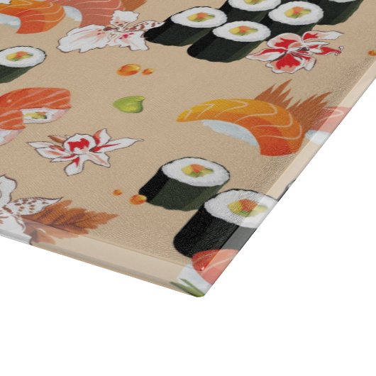 Japans voedsel: Sushi Pattern 3 Snijplank (Hoek)
