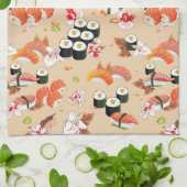 Japans voedsel: Sushi Pattern 3 Theedoek (Gevouwen)