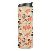 Japans voedsel: Sushi Pattern 3 Thermosbeker (Gedraaid links)