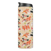 Japans voedsel: Sushi Pattern 3 Thermosbeker (Geroteerd rechts)