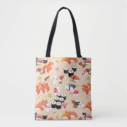 Japans voedsel: Sushi Pattern 3 Tote Bag (Voorkant)