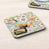 Japans voedsel: Sushi Pattern 4 Drankjes Onderzetter (Linkerzijde)