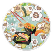 Japans voedsel: Sushi Pattern 4 Keramische Knop (Voorkant)