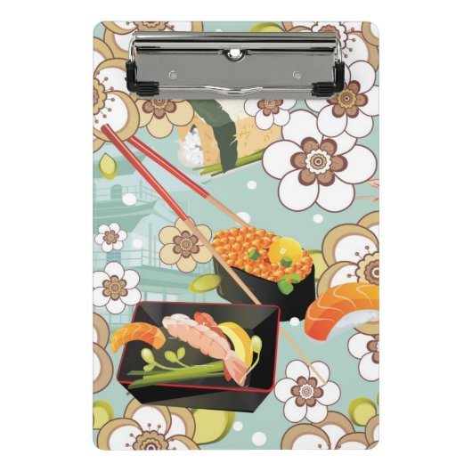 Japans voedsel: Sushi Pattern 4 Mini Klembord (Voorkant)
