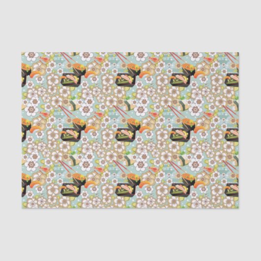 Japans voedsel: Sushi Pattern 4 Tissuepapier (Voorkant)