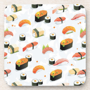 Japans voedsel: Sushi Pattern Bier Onderzetter