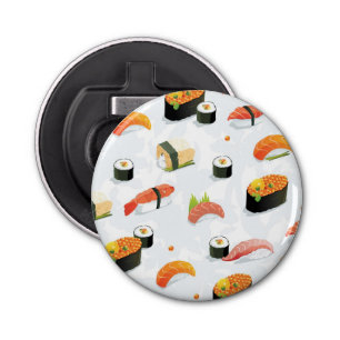 Japans voedsel: Sushi Pattern Button Flesopener