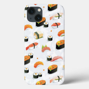 Japans voedsel: Sushi Pattern iPhone 13 Hoesje