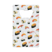 Japans voedsel: Sushi Pattern Creditkaart Flessenopener (Voorkant)