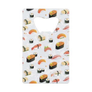 Japans voedsel: Sushi Pattern Creditkaart Flessenopener