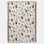 Japans voedsel: Sushi Pattern Deken (Voorkant Verticaal)