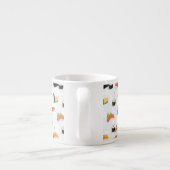 Japans voedsel: Sushi Pattern Espresso Kop (Achterkant)