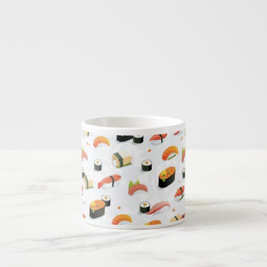 Japans voedsel: Sushi Pattern Espresso Kop (Voorkant)