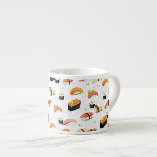 Japans voedsel: Sushi Pattern Espresso Kop (Voorkant rechts)