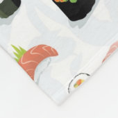 Japans voedsel: Sushi Pattern Fleece Deken (Hoek)