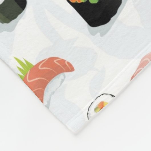 Japans voedsel: Sushi Pattern Fleece Deken (Hoek)