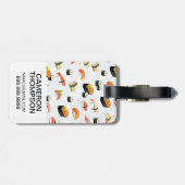 Japans voedsel | Sushi Pattern | Foto toevoegen Bagagelabel (Achterkant horizontaal)