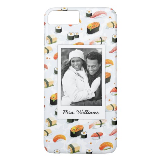 Japans voedsel | Sushi Pattern | Foto toevoegen Case-Mate iPhone Case (Achterkant)