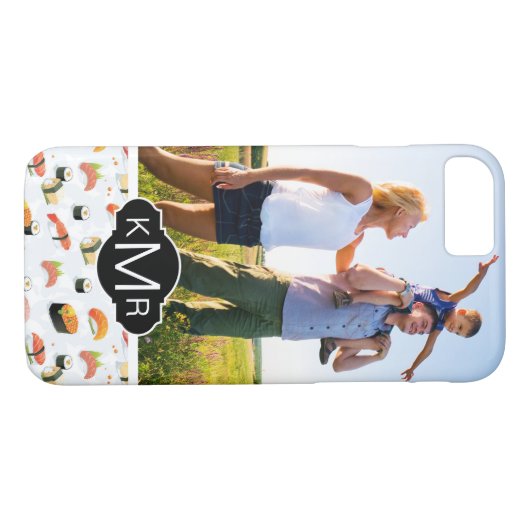 Japans voedsel | Sushi Pattern | Foto toevoegen Case-Mate iPhone Case (Achterkant (Horizontaal))