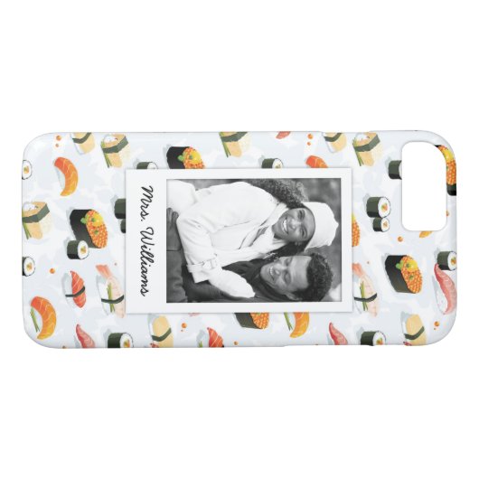 Japans voedsel | Sushi Pattern | Foto toevoegen Case-Mate iPhone Case (Achterkant (Horizontaal))