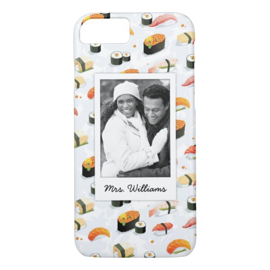 Japans voedsel | Sushi Pattern | Foto toevoegen Case-Mate iPhone Case (Achterkant)