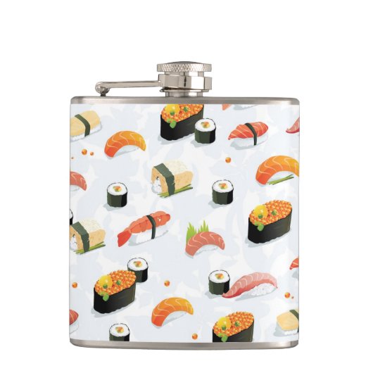 Japans voedsel: Sushi Pattern Heupfles (Voorkant)