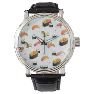 Japans voedsel: Sushi Pattern Horloge