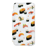 Japans voedsel: Sushi Pattern Incipio iPhone Portemonnee Hoesje (Voorkant Agenda)