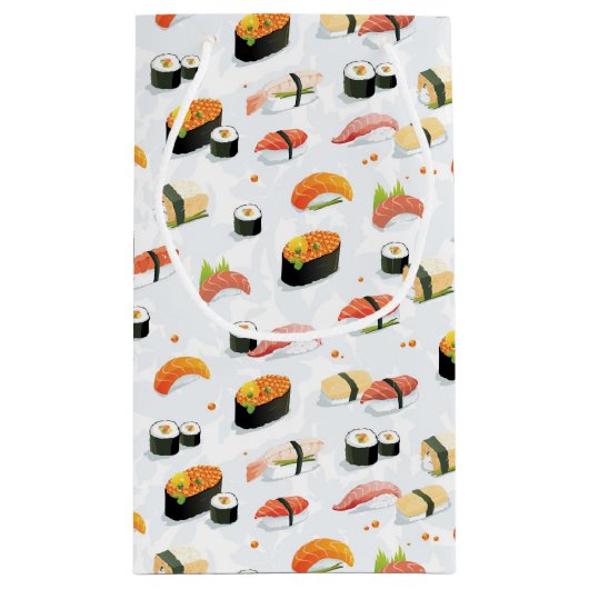 Japans voedsel: Sushi Pattern Klein Cadeauzakje (Achterkant)