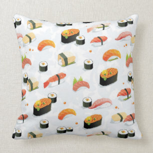 Japans voedsel: Sushi Pattern Kussen