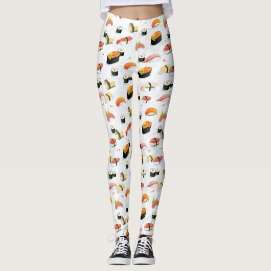 Japans voedsel: Sushi Pattern Leggings (Voorkant)