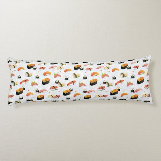 Japans voedsel: Sushi Pattern Lichaamskussen (Achterkant)