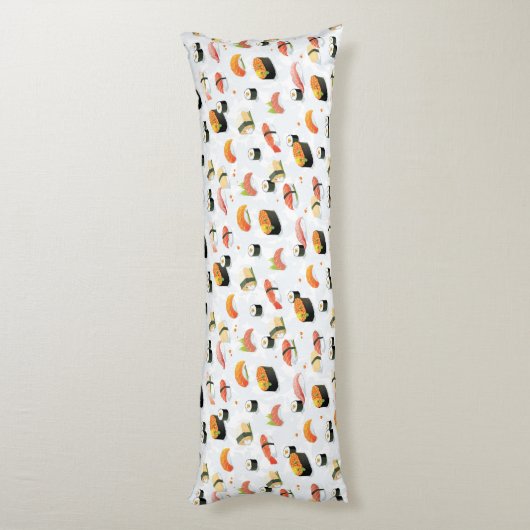 Japans voedsel: Sushi Pattern Lichaamskussen (Achterkant (Verticaal))