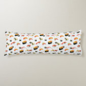 Japans voedsel: Sushi Pattern Lichaamskussen (Voorkant)