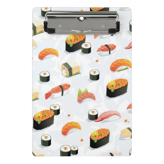 Japans voedsel: Sushi Pattern Mini Klembord (Voorkant)