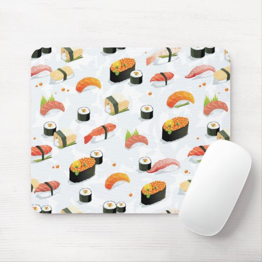 Japans voedsel: Sushi Pattern Muismat (Met muis)