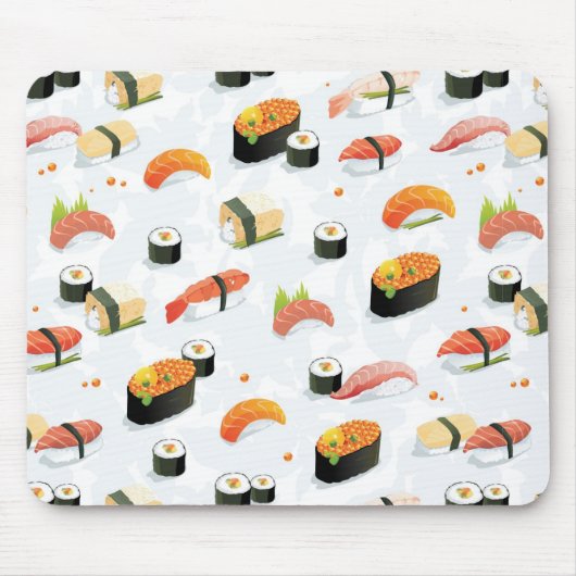 Japans voedsel: Sushi Pattern Muismat (Voorkant)