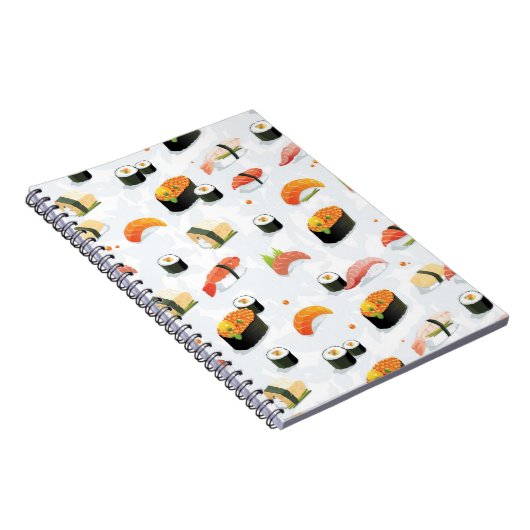 Japans voedsel: Sushi Pattern Notitieboek (Rechterzijde)