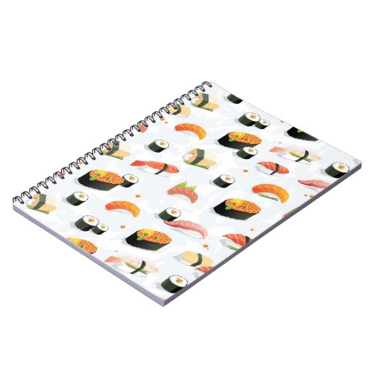 Japans voedsel: Sushi Pattern Notitieboek (Linkerzijde)