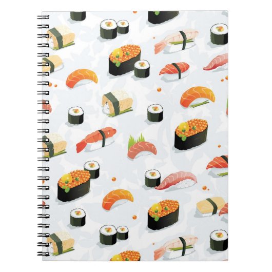 Japans voedsel: Sushi Pattern Notitieboek (Voorkant)