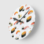 Japans voedsel: Sushi Pattern Ronde Klok (Hoek)