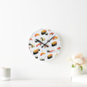 Japans voedsel: Sushi Pattern Ronde Klok (Huis)
